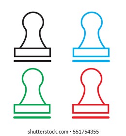 stamp icon on white background. stamp sign. flat design style. 