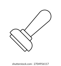 stamp icon outline editable stroke line drawing eps.