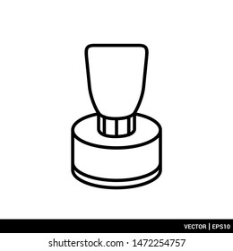 Stamp icon pictogram vector illustration logo template. EPS 10