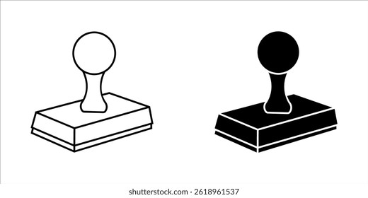 stamp icon set. Thin line stamp icon from delivery and logistics collection. Outline vector isolated on white background. Editable stamp symbol can be used web and mobile