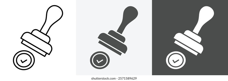 Stamp icon set vector art