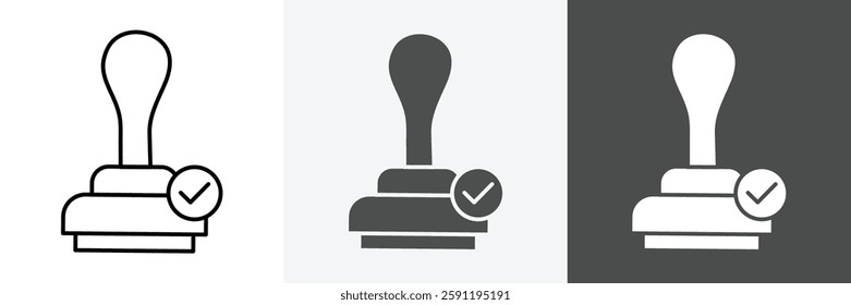 Stamp Icon set vector art