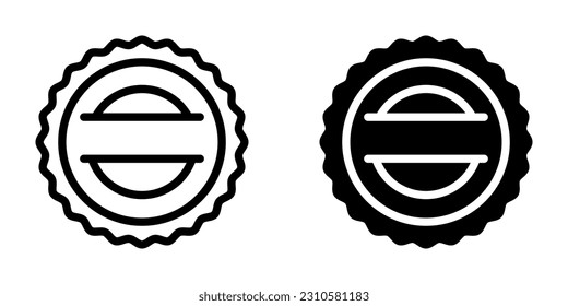 Icono de sello. inicio de sesión para concepto móvil y diseño web. ilustración vectorial