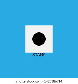 stamp icon sign signifier vector
