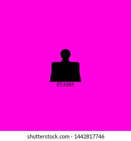 stamp icon sign signifier vector
