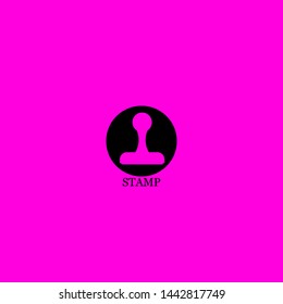 stamp icon sign signifier vector