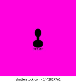 stamp icon sign signifier vector