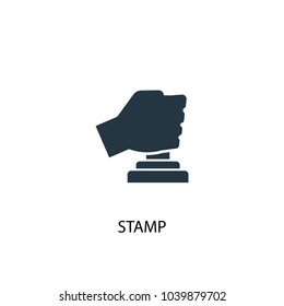 Stamp icon. Simple element illustration. Stamp concept symbol design from Accounting collection. Can be used for web and mobile.