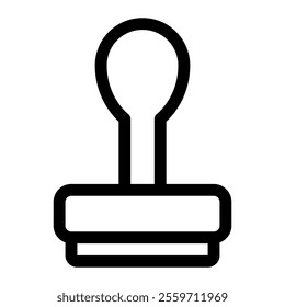 Stamp icon with simple and line style