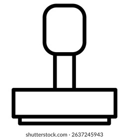 stamp icon Simple thin line stroke