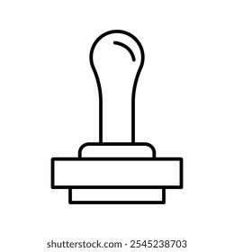Conjunto de Arte vectorial de línea delgada individual Stamp Icon
