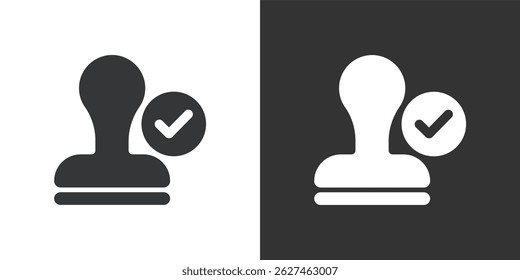 Icono de sello. Icono de la serie de glifos sólidos