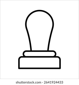 stamp  Icon. Symbol isolated on white background. vector illustration.