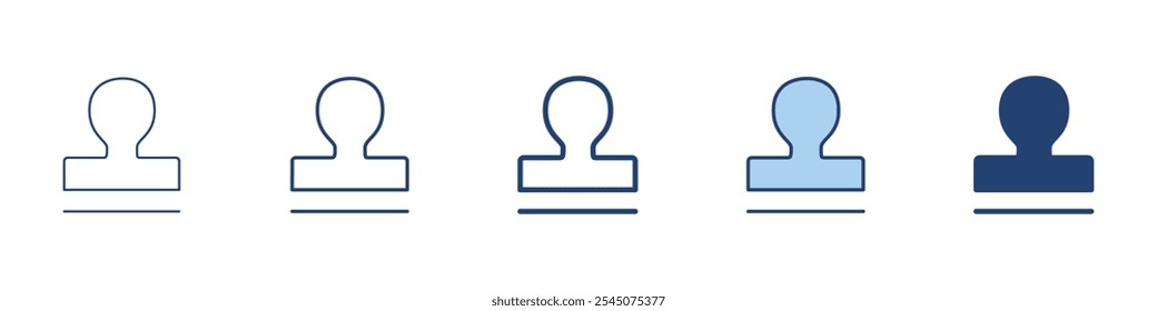 Stamp icon Symbol set collection