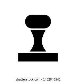 Stamp icon , template logo design emblem isolated , business approve work , outline solid background white