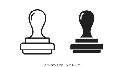 Stempelsymbol für Vorlage. Vektorgrafik-Symbolsatz