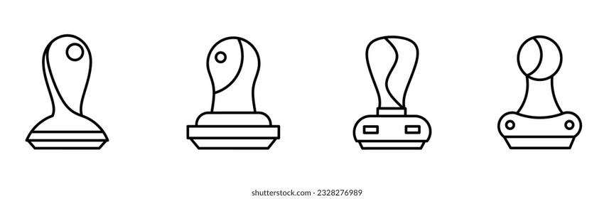 Stamp icon. Stamp thin line icon collection. Stock vector.