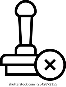 icono de sello. Diseño de estilo lineal delgado aislado sobre fondo blanco