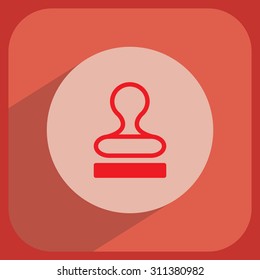 Stamp icon vector