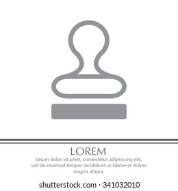 Stamp icon vector