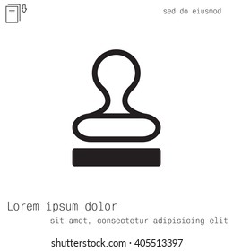 Stamp icon vector