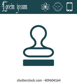 Stamp icon vector