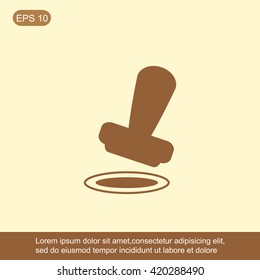 Stamp icon vector
