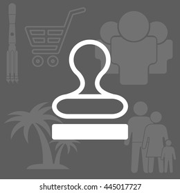 Stamp icon vector