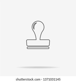 Stamp icon. Vector concept illustration for design.