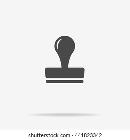 Stamp icon. Vector concept illustration for design.