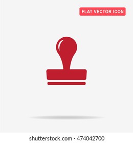 Stamp icon. Vector concept illustration for design.