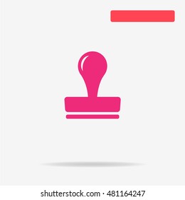 Stamp icon. Vector concept illustration for design.