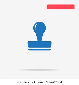 Stamp icon. Vector concept illustration for design.