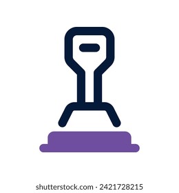 Stempelsymbol. Vektorsymbol mit zwei Tönen für Ihre Website, Ihr Handy, Ihre Präsentation und Ihr Logo-Design.