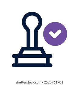ícone de carimbo. ícone de tom duplo vetorial para o seu site, celular, apresentação e design de logotipo.