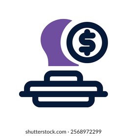 stamp icon. vector dual tone icon for your website, mobile, presentation, and logo design.