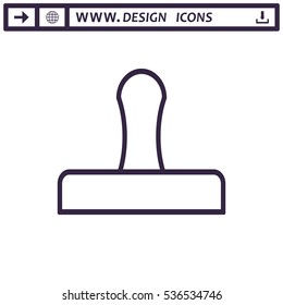 Stamp Icon Vector Flat Design Style Stock Vector (Royalty Free ...