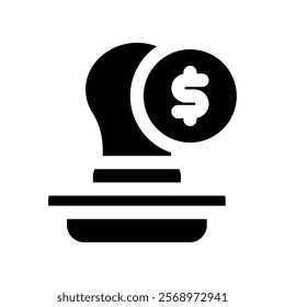 stamp icon. vector glyph icon for your website, mobile, presentation, and logo design.