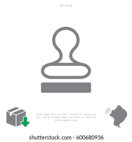 Stamp icon vector. vector illustration