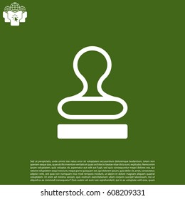Stamp icon vector. vector illustration
