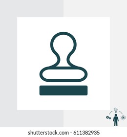 Stamp icon vector. vector illustration