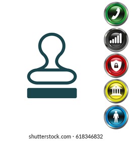 Stamp icon vector illustration