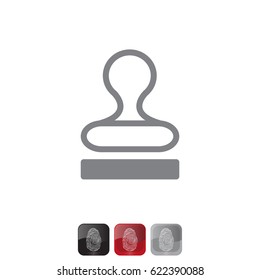 Stamp icon vector. vector illustration