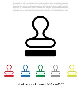 Stamp icon vector. vector illustration