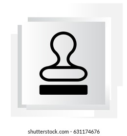Stamp icon vector. vector illustration