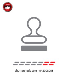 Stamp icon vector. vector illustration
