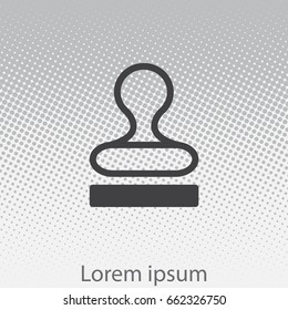 Stamp icon vector. vector illustration
