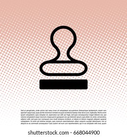 Stamp icon vector. vector illustration