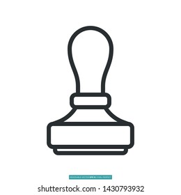 Stamp Icon Vector Illustration Logo Template