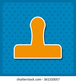 Stamp icon, vector illustration. Modern design. Flat design style